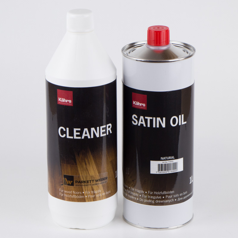 Kährs Pflegeset - Kährs Cleaner 1 Liter + Satin Oil 1 Liter
