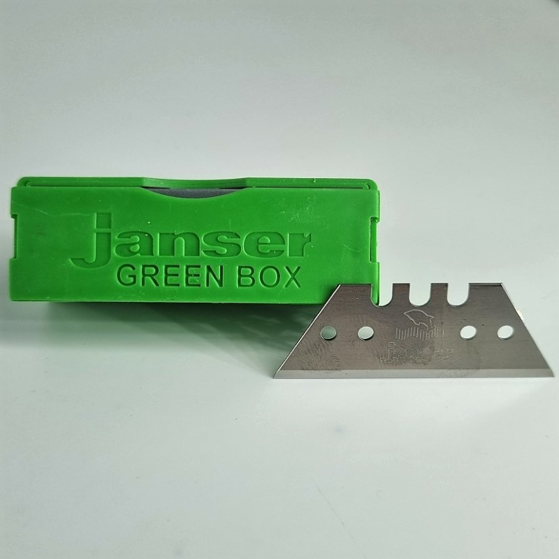 Trapezklingen 50 mm für Bodenlegermesser (GREEN BOX mit 20 Klingen)