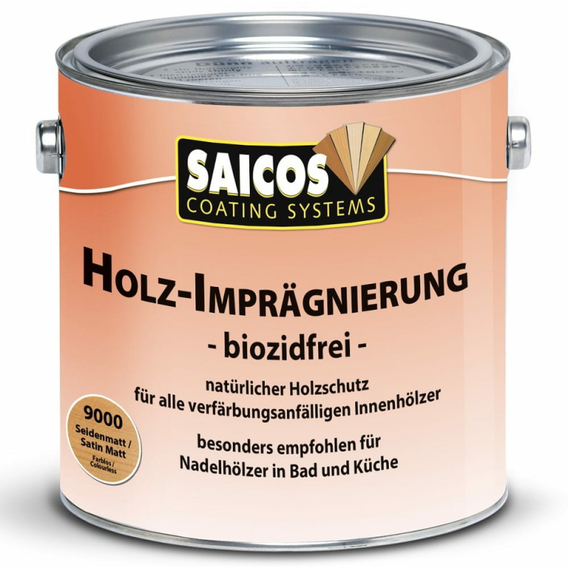 Saicos Holz-Imprägnierung biozidfrei - Seidenmatt Farblos (9000)
