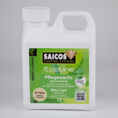 Saicos Ecoline Pflegewachs für geölte Oberflächen Farblos (8119) 1 Liter