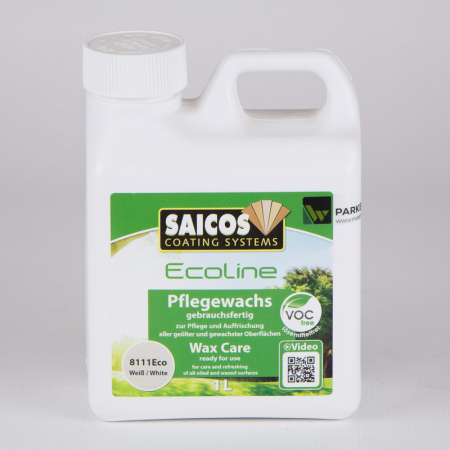 Saicos Ecoline Pflegewachs für geölte Oberflächen Weiß (8111) 1 Liter