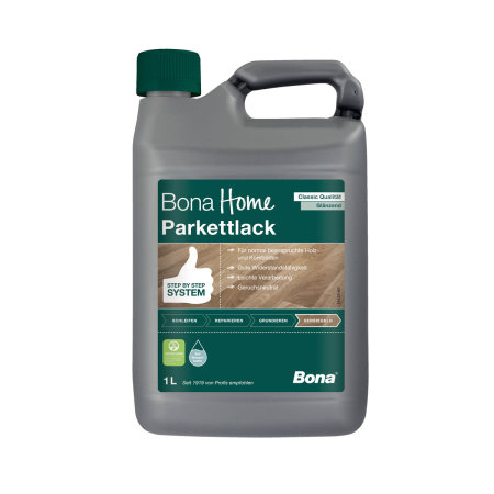 Bona Home Parkettlack Classic Gl&auml;nzend 1 Liter - Sonderposten PD 07/2018