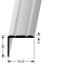Küberit Winkelprofil Aluminium 24,5 x 20 mm selbstklebend silber 270 cm