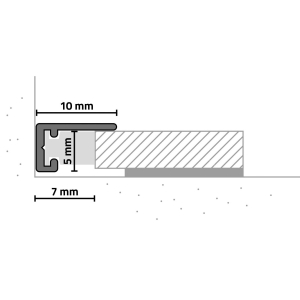 minileiste Abschlussprofil 2000x10 mm Titan