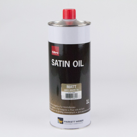 K&auml;hrs Satin Oil Color Matt Grey-White 01 1 Liter - Sonderposten