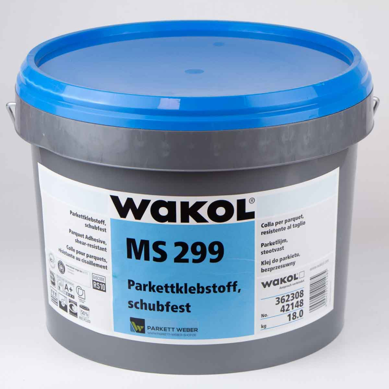 Wakol MS 299 Parkettkleber mit Blauem Engel, schubfest, 18 kg