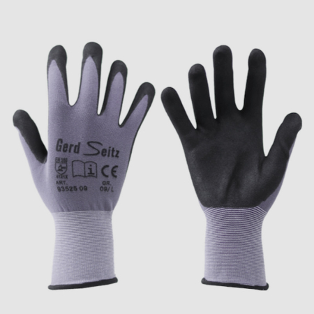 Montagehandschuhe "Flex" Feinstrick grau Größe 8 (M)