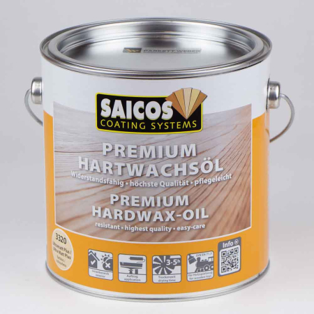 Saicos Premium Hartwachsöl 3305 Matt farblos 2,5 Liter - Sonderposten
