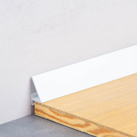 minileiste Abschlussprofil 2000x16 mm mit Wandschutz und LED Weiß - Sonderposten Set