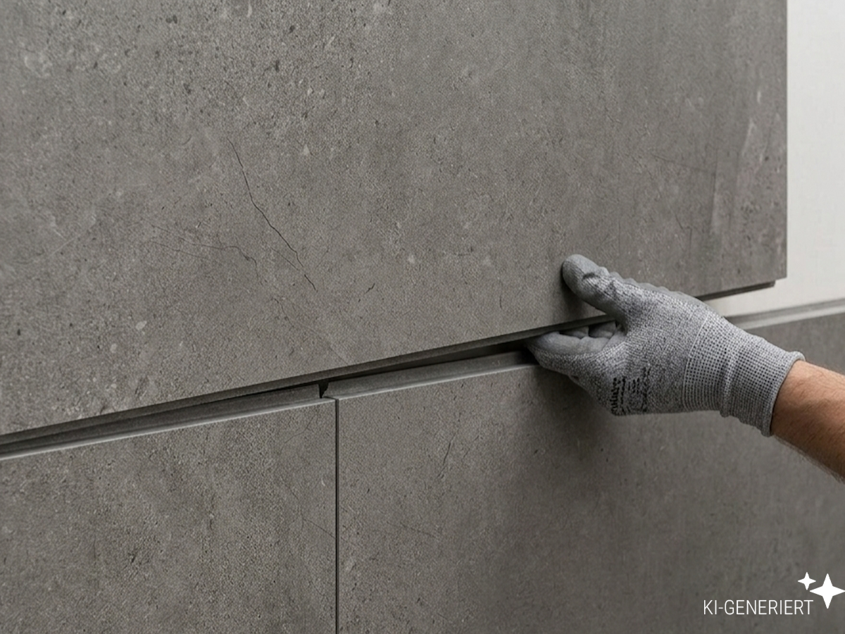 Corpet Aquawall Nut-und-Feder-Verbindung bei der Montage